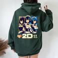 I Love 2D Girls ファニーメイド アニメ マンガ Manwha Waifu Otaku レディース オーバーサイズ パーカー バックプリント Navy Blue