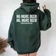 No More Beer シャツ 句読点 Matters メンズ レディース 面白い レディース オーバーサイズ パーカー バックプリント Navy Blue