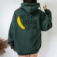 This Is My Banana Costume これが私のバナナの衣装 レディース オーバーサイズ パーカー バックプリント Navy Blue