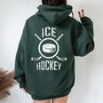 アイスホッケー ギフト ラケット パック 男性女性子供 Ice Hockey レディース オーバーサイズ パーカー バックプリント Navy Blue