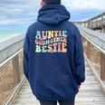 Auntie Godmother Bestie Aunt God Mother Bestie Women Oversized Hoodie Back Print Forest