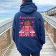 Breast Cancer Awareness Warrior Black Melanin Survivor Women Oversized Hoodie Back Print Forest Breast Cancer Awareness Warrior Black Melanin Survivor Women Oversized Hoodie Back Print Forest