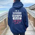 Cool Taekwondo Grandma Women Oversized Hoodie Back Print Forest