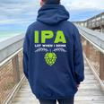Cute Ipa Lot When I Drink Beer Drinker's Pun レディース オーバーサイズ パーカー バックプリント Forest
