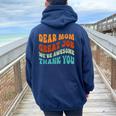 Dear Mom Great Job We're Awesome Thank You Retro Women Oversized Hoodie Back Print Forest