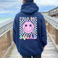 Field Day Squad Retro Groovy School Field Day Team Women Oversized Hoodie Back Print Forest
