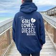 Girl Loves Diesel メカニックシャツ 面白いバレンタインデーギフト レディース オーバーサイズ パーカー バックプリント Forest