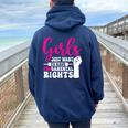 Girls Just Want To Have Fundamental Rights レディース オーバーサイズ パーカー バックプリント Forest