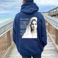 Hail Mary Blessed Mother ロザリオの祈り レディース オーバーサイズ パーカー バックプリント Forest