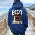 Pug Mommyパグ・マミー パグ・マム 犬のママ 母の日 パグ・ママ レディース オーバーサイズ パーカー バックプリント Forest