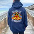 Sarcastic Duck Joke Quote Humor Duck Meme Women Oversized Hoodie Back Print Forest