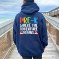かわいい Pre-K Teacher chool Prek Teacher メンズ レディース レディース オーバーサイズ パーカー バックプリント Forest