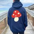 シンプルでキュートなキノコのグラフィック Cute Mushroom レディース オーバーサイズ パーカー バックプリント Forest