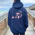 ヴィンテージ桜 日本の桜の花グラフィカルアート レディース オーバーサイズ パーカー バックプリント Forest