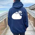 肉まんとパンダ かわいい チャイナ Pork Bunpanda レディース オーバーサイズ パーカー バックプリント Forest