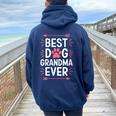 Camisa Best Dog Grandma Ever Para El Día De La Madre Cuello Women Oversized Hoodie Back Print Navy Blue