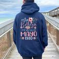 Hecha En Mayo 1980 Regalo 45 Años Cumpleaños Women Oversized Hoodie Back Print Navy Blue