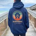 Vintage Bernedoodle Grandma Dog Owner Mom Women Oversized Hoodie Back Print Navy Blue Vintage Bernedoodle Grandma Dog Owner Mom Women Oversized Hoodie Back Print Navy Blue