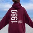 45歳の誕生日 男性 女性 45歳 1980年 誕生日プレゼント レディース オーバーサイズ パーカー バックプリント Maroon