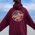 Awesome Like My Son Cool Dad Mother Father Day Women Oversized Hoodie Back Print Maroon