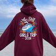 Awhip It's A Girls Trip 2026 マッチング クルーズ旅行 バケーション レディース オーバーサイズ パーカー バックプリント Maroon