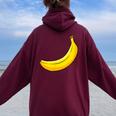 Bananaeganegetarian Merch レディース オーバーサイズ パーカー バックプリント Maroon