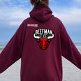 BeefmanExe_44_伊藤大和 レディース オーバーサイズ パーカー バックプリント Maroon