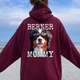 Berner Mommyバーニーズマウンテンドッグ ママ 犬 ママ 母の日 バーニーズマミー レディース オーバーサイズ パーカー バックプリント Maroon