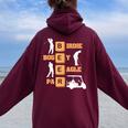Birdie Bogey Eagle Par Beer ゴルフボール 面白いゴルファー レディース オーバーサイズ パーカー バックプリント Maroon