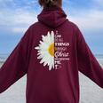 Christian Inspirational Christ Whotrengthens Me レディース オーバーサイズ パーカー バックプリント Maroon
