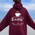 EMc2 Means Energy Milk X Coffee2 レディース オーバーサイズ パーカー バックプリント Maroon
