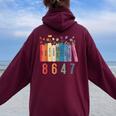 Equal Rights Book Flower 8647 Trump Feminist Rights Women Oversized Hoodie Back Print Maroon Equal Rights Book Flower 8647 Trump Feminist Rights Women Oversized Hoodie Back Print Maroon