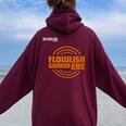 Flowlish GunmaExe_2_戸澗 ちひろ レディース オーバーサイズ パーカー バックプリント Maroon
