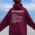 10 Things I Want In My Life ウイスキー Loves Whiskey レディース オーバーサイズ パーカー バックプリント Maroon