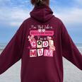 Mother Day I'm Not Like A Regular Mom I'm A Cool-Mom Women Oversized Hoodie Back Print Maroon