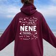 It's A Nene Thing Sayings Cute Grandma Women Oversized Hoodie Back Print Maroon