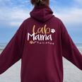 Lab Mom Lab Mama ラブラドールレトリバー シャツ かわいいペット愛好家 犬 レディース オーバーサイズ パーカー バックプリント Maroon