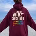 Like My Whiskeytraight Friends Lgbtq Gay Pride Proud Ally レディース オーバーサイズ パーカー バックプリント Maroon