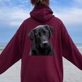 Love Is Labrador Retriever シャツ ブラック ラボ Mom Dad Dog Lover レディース オーバーサイズ パーカー バックプリント Maroon