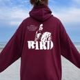 Parker Jazz Wisdomaxophonist Musician 1色 レディース オーバーサイズ パーカー バックプリント Maroon
