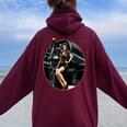 Pinup Girl Warbird 軍用航空機 航空機 レディース オーバーサイズ パーカー バックプリント Maroon