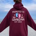 Promoted To Grandma 2025Oon To Be Grandma 母の日 2025 レディース オーバーサイズ パーカー バックプリント Maroon