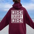 Ride Granny Ride Grandmas Rider Motorcycles Mother's Day Women Oversized Hoodie Back Print Maroon Ride Granny Ride Grandmas Rider Motorcycles Mother's Day Women Oversized Hoodie Back Print Maroon