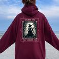 Salem 1692 They Missed One Witch Tarot Card ハロウィンtシャツ レディース オーバーサイズ パーカー バックプリント Maroon