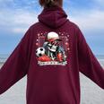 Soccer Mama Mom Life On The Sidelines Mommy Mother's Day Women Oversized Hoodie Back Print Maroon