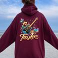 Taylor ファーストネーム I Love Taylor Birthday Girl Groovy 2010年代 レディース オーバーサイズ パーカー バックプリント Maroon