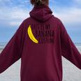This Is My Banana Costume これが私のバナナの衣装 レディース オーバーサイズ パーカー バックプリント Maroon