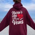 かわいい 看護師 看護デザイン 女性 男性 面白い 看護師 レディース オーバーサイズ パーカー バックプリント Maroon