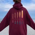 サーフボード サーファー ポートフォリオ サーフボード サーフィン 男の子 女の子 サーフ レディース オーバーサイズ パーカー バックプリント Maroon