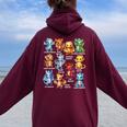 タイプ オブ ドラゴン クール ドラゴン キッズ 幼児 男の子 女の子 レディース オーバーサイズ パーカー バックプリント Maroon